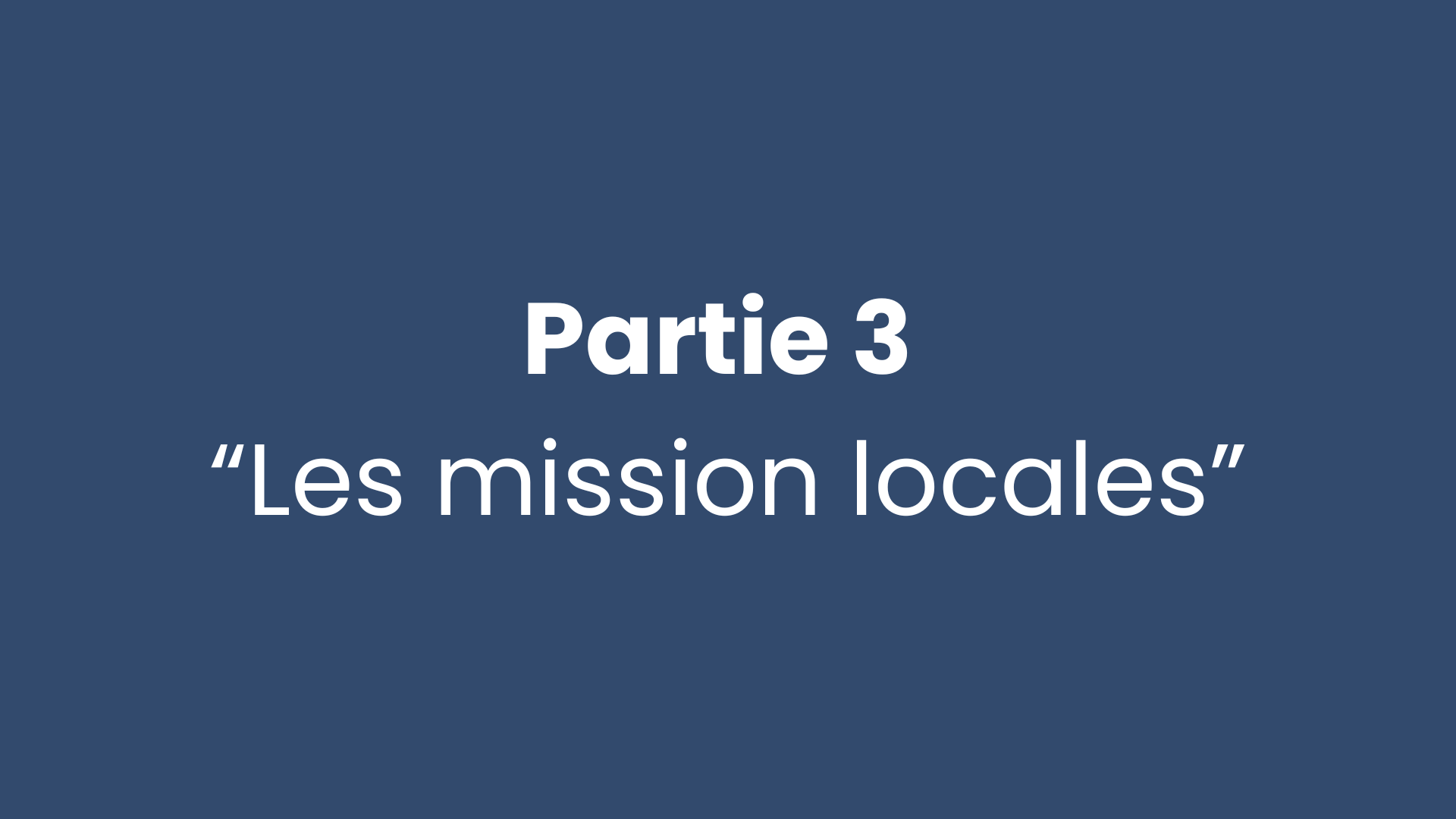 Les missions locales